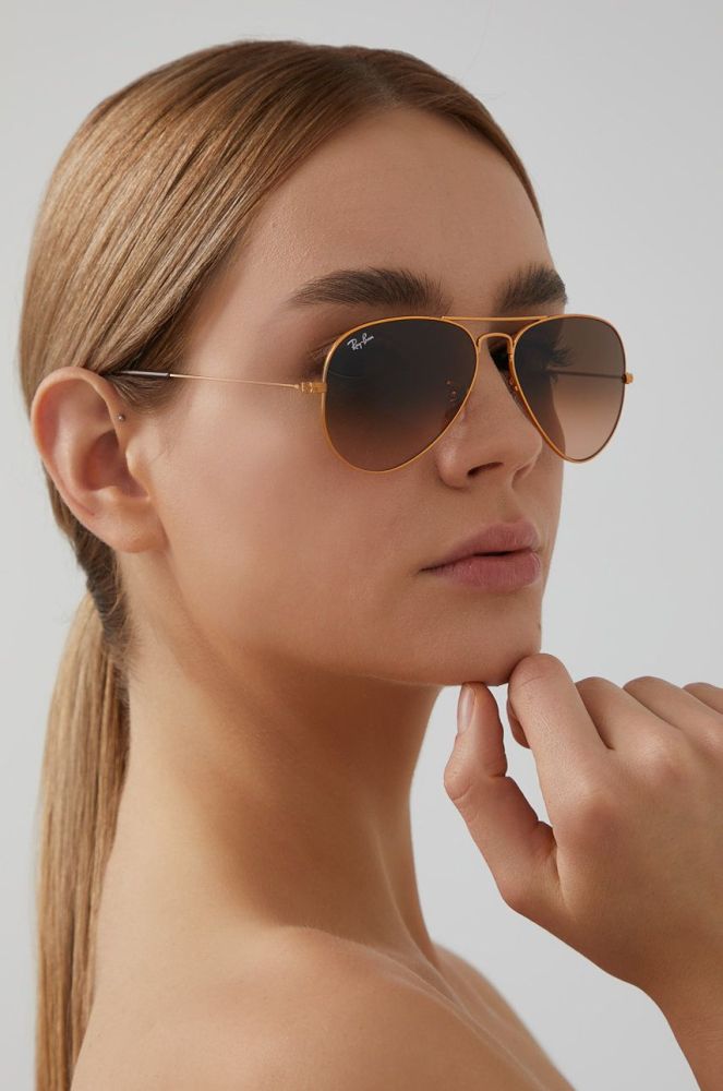 Ray-Ban - Окуляри колір золотий (105086)