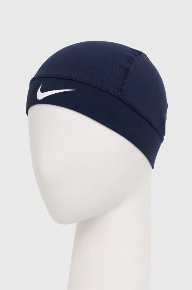 шапка Nike колір синій з тонкого трикотажу