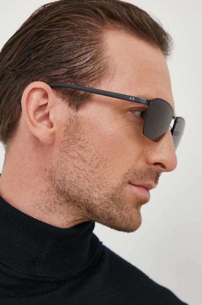 Сонцезахисні окуляри Armani Exchange чоловічі колір сірий (3637599)