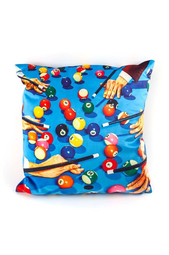 Декоративна подушка Seletti Snooker x Toiletpaper колір барвистий