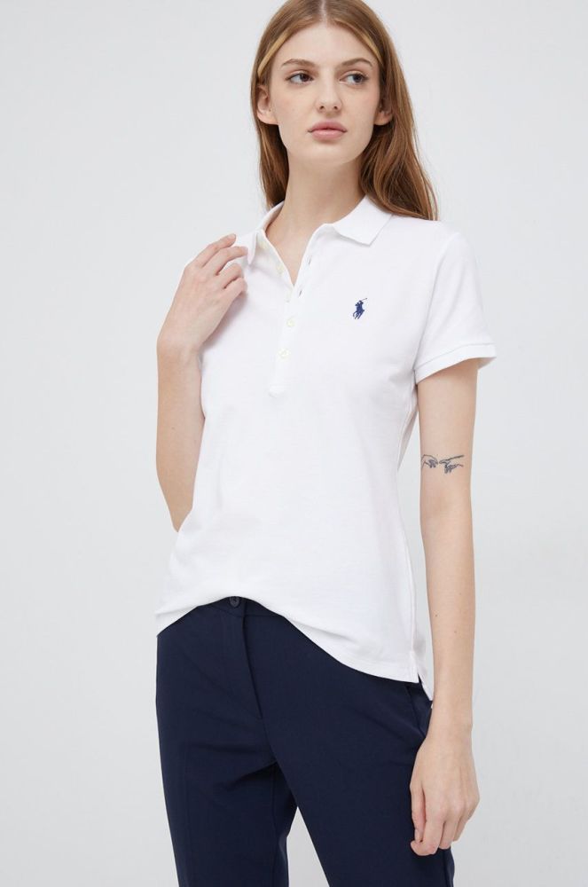 Поло Polo Ralph Lauren жіночий колір білий з коміром