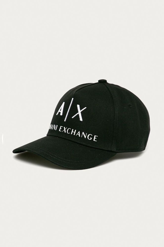 Кепка Armani Exchange колір чорний з аплікацією (1283762)