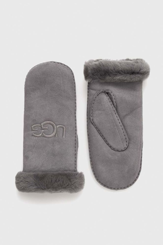 Замшеві рукавички UGG жіночі колір сірий 20932-BLK