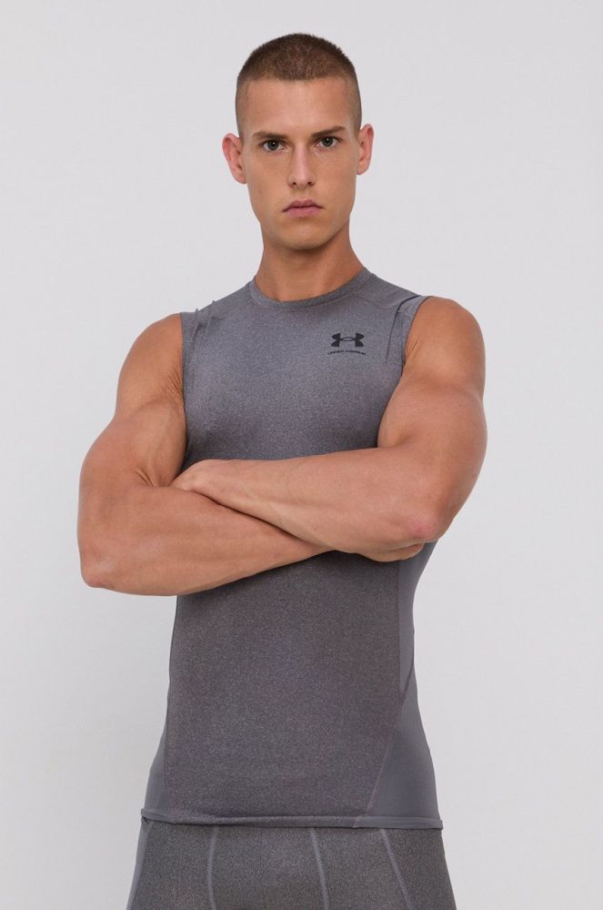 Футболка Under Armour 1361522 чоловіча колір сірий