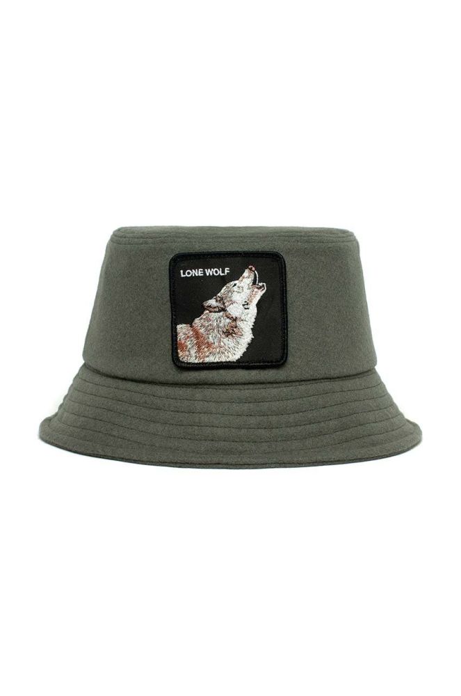 Капелюх Goorin Bros Wolf Heat колір зелений вовна