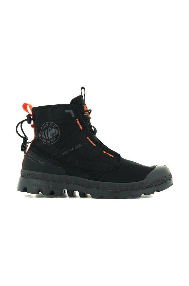 Черевики Palladium Pampa Travel Lite жіночі колір чорний на плоскому ходу