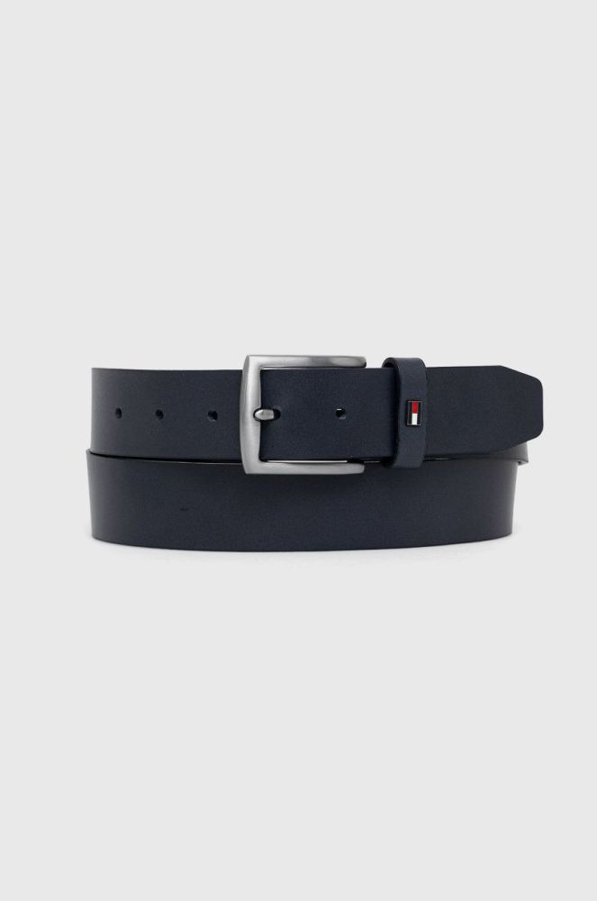 Шкіряний ремінь Tommy Hilfiger чоловічий колір синій (2565008)