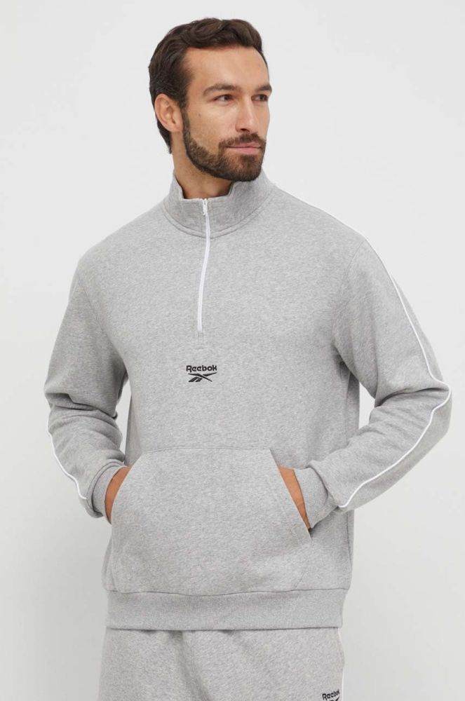 Кофта Reebok чоловіча колір сірий меланж (3567001)