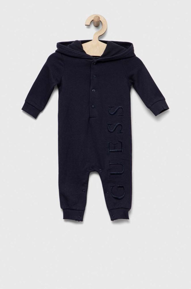 Дитячі бавовняні повзунки Guess колір темно-синій (3321900)