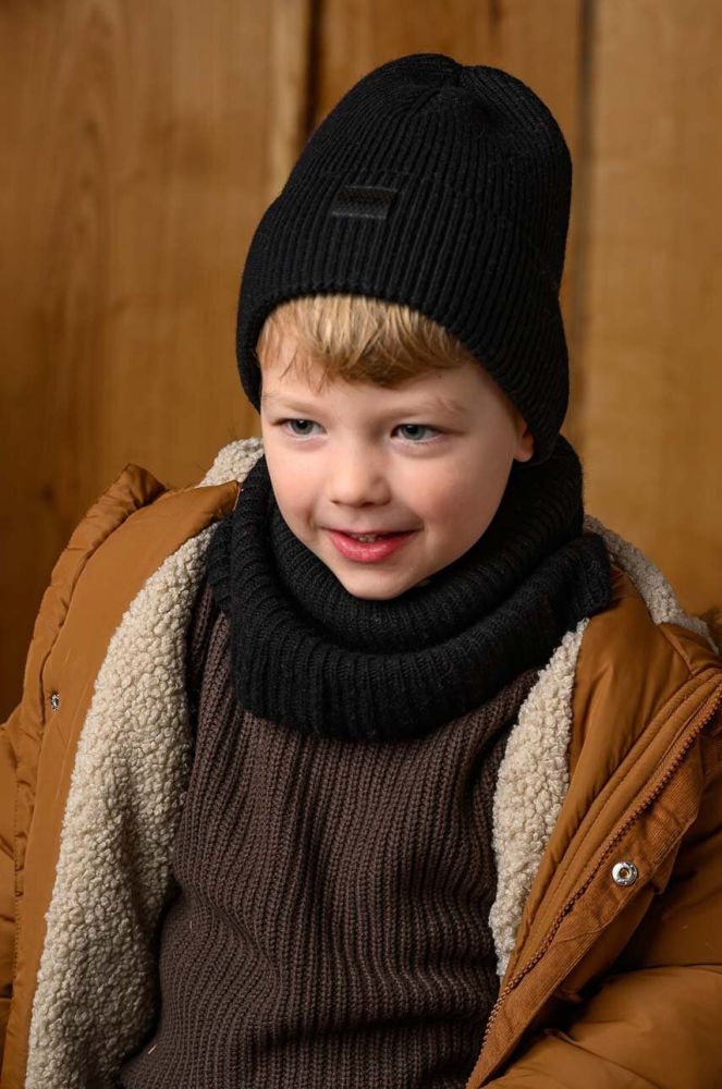 Дитяча шапка Jamiks PAULIN колір чорний