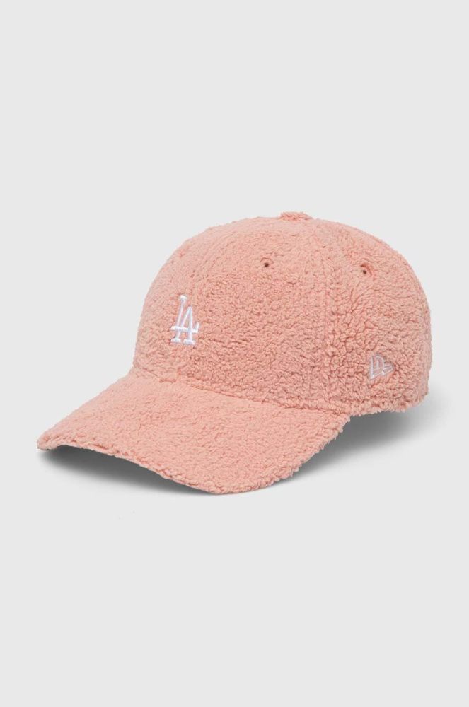 Кепка New Era колір рожевий з аплікацією LOS ANGELES DODGERS