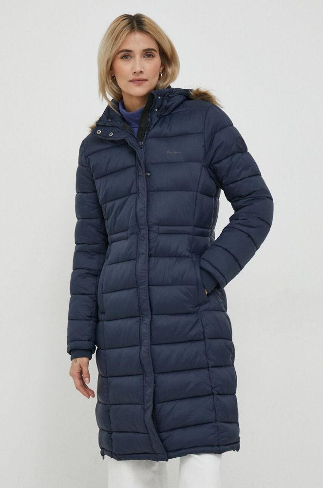 Куртка Pepe Jeans жіноча колір синій зимова (3617728)