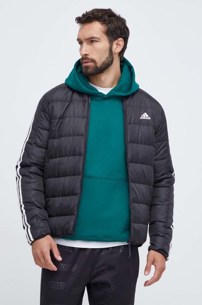 Пухова куртка adidas чоловіча колір чорний зимова (3598025)