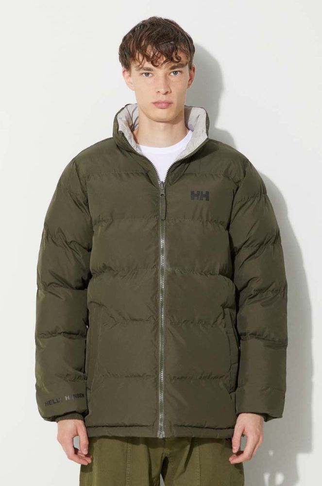 Двостороння куртка Helly Hansen чоловіча колір зелений зимова (3541806)