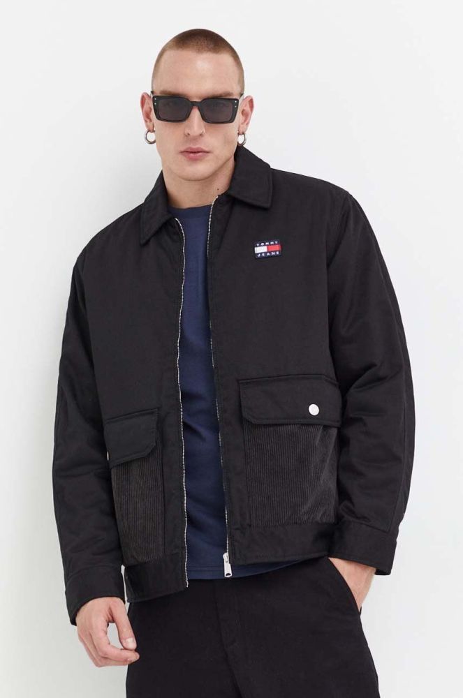 Куртка Tommy Jeans чоловіча колір чорний зимова oversize