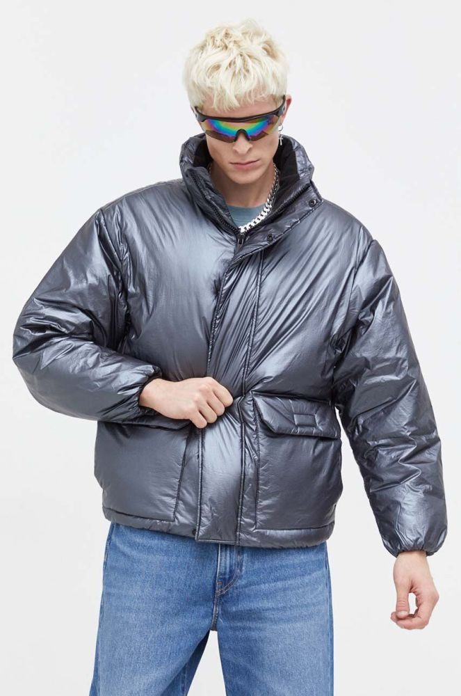 Куртка Tommy Jeans чоловіча колір сірий зимова oversize