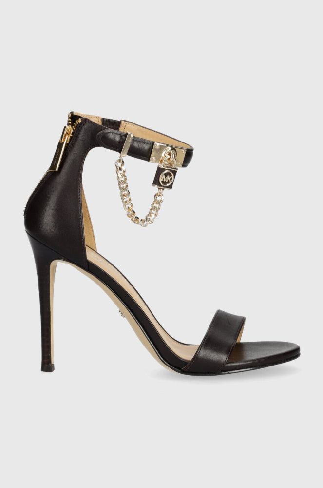 Шкіряні сандалі MICHAEL Michael Kors Hamilton колір коричневий 40F3HAHS1L