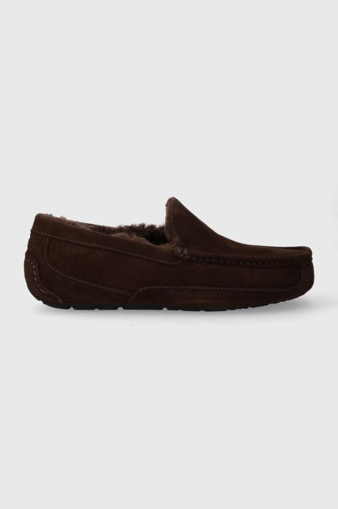 Замшеві мокасини UGG Ascot чоловічі колір коричневий 1101110