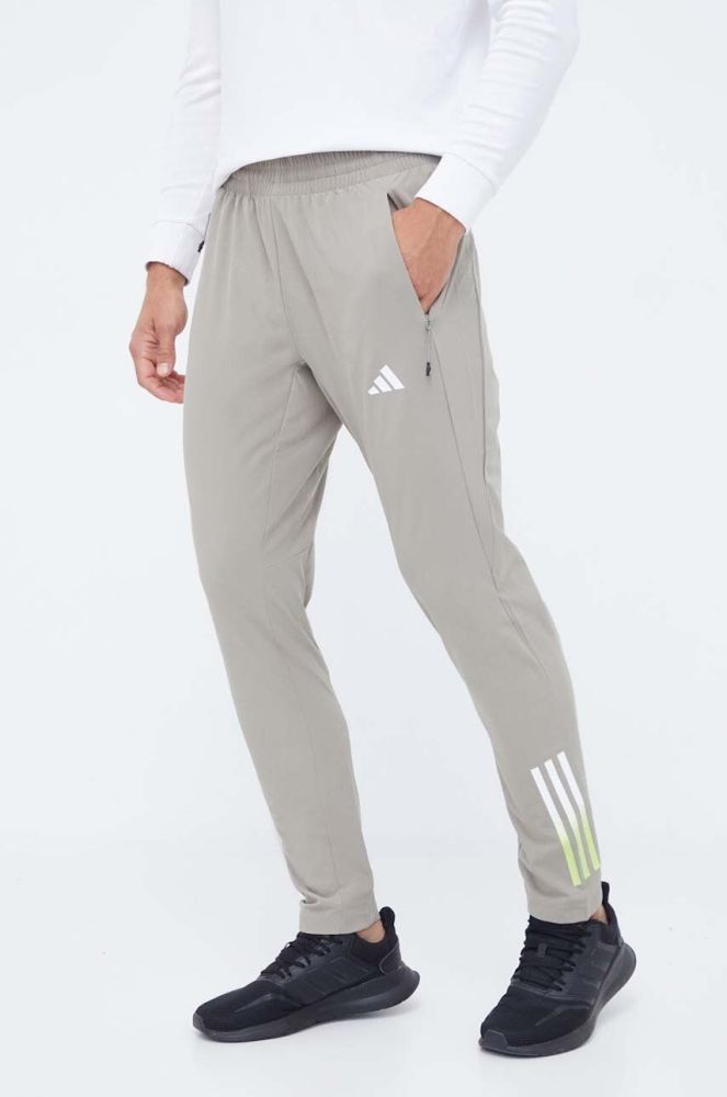 Штани для тренувань adidas Performance Train Icons колір зелений з принтом