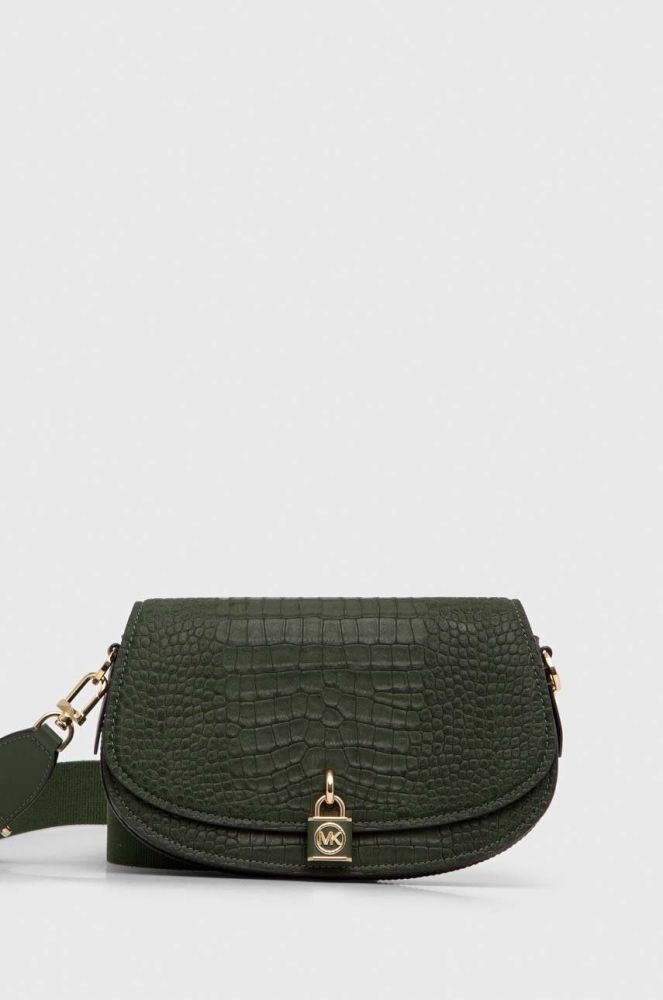 Шкіряна сумочка MICHAEL Michael Kors колір зелений (3558810)