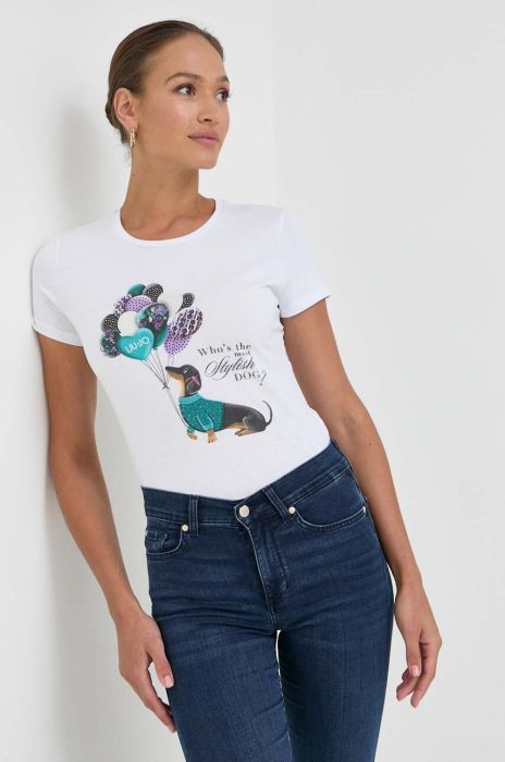 Бавовняна футболка Liu Jo колір білий (3516392)