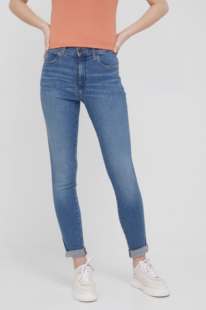 Джинси Wrangler High Rise Skinny Day Trip жіночі висока посадка колір блакитний
