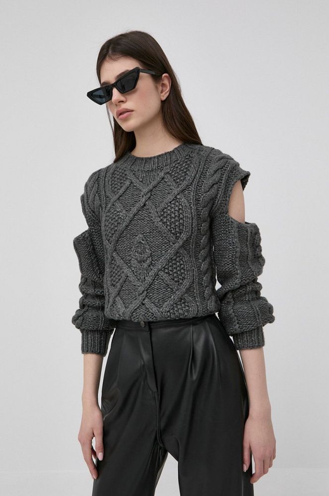 Светр For Love & Lemons жіночий колір сірий теплий