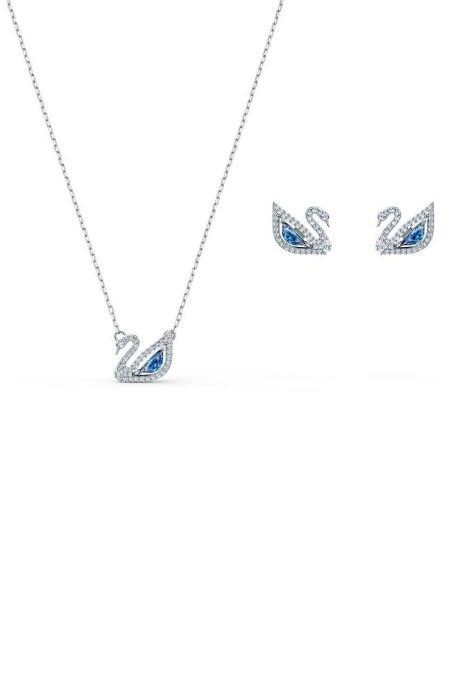 Кольє і сережки Swarovski SS TE DAZZLING SWAN колір срібний
