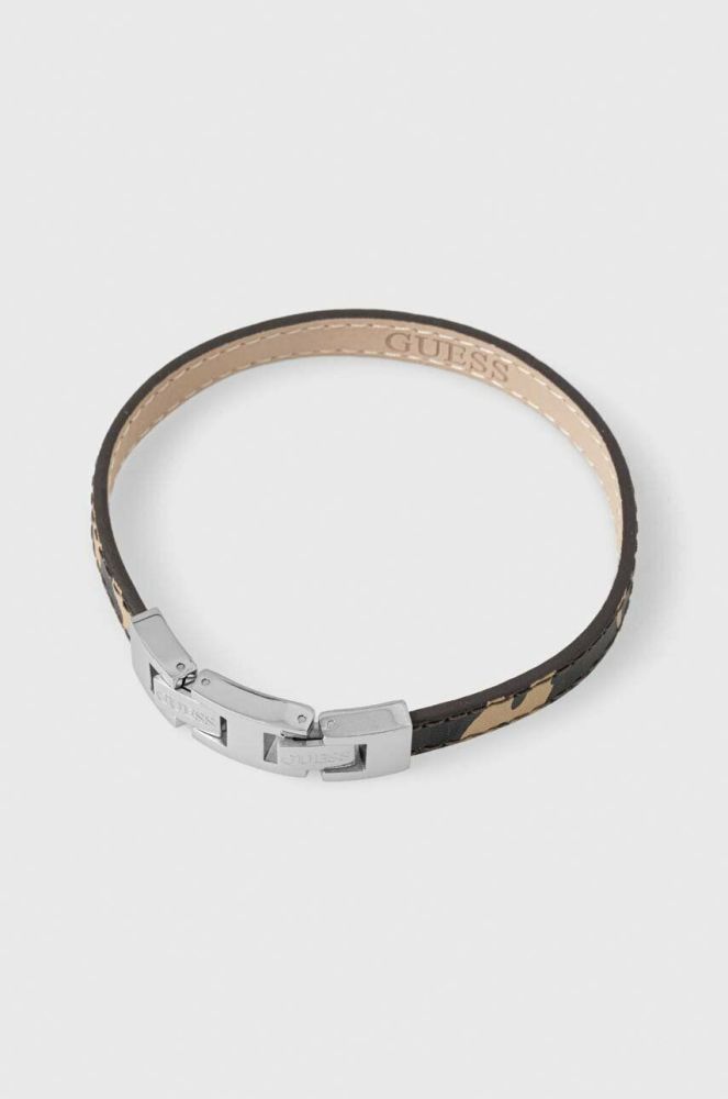 Шкіряний браслет Guess чоловічий колір зелений (3057353)