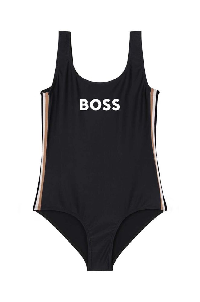 Суцільний дитячий купальник BOSS колір чорний (3204634)