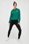 Кофта Puma колір зелений з капюшоном з принтом
