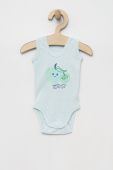Дитяче бавовняне боді United Colors of Benetton 2-pack колір блакитний (3184812)