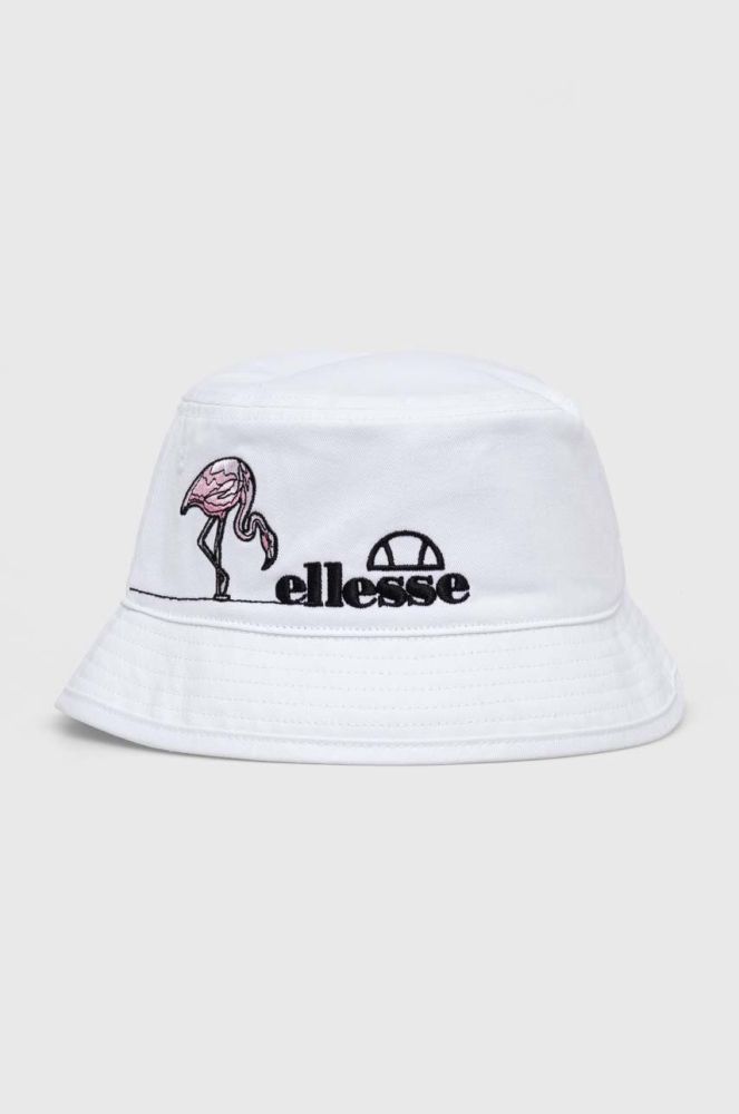 Бавовняний капелюх Ellesse колір білий з бавовни