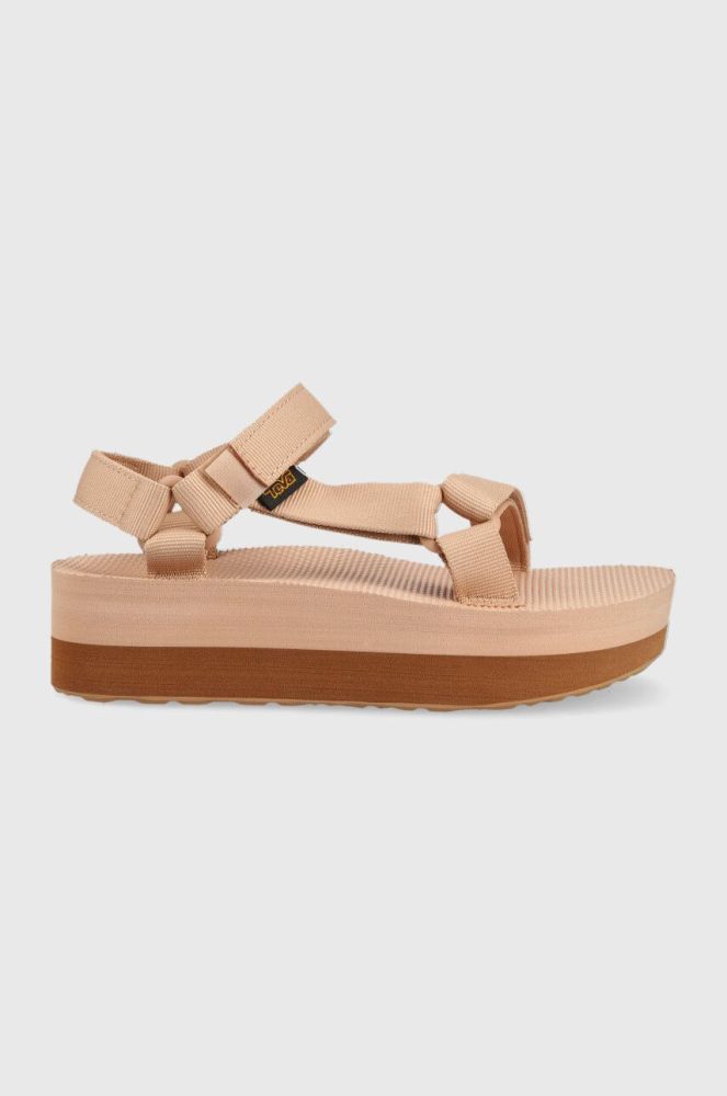 Сандалі Teva Flatform Universal жіночі колір бежевий на платформі 1008844 1008844.MSLN-MSLN