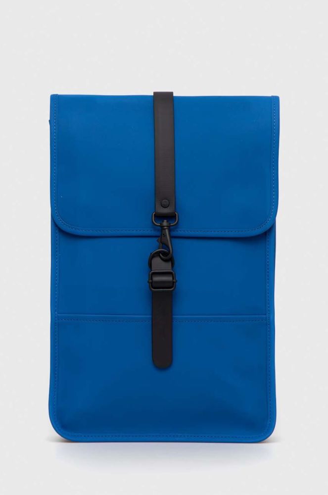Рюкзак Rains 12800 Backpack Mini великий однотонний 12800.83-83Waves колір блакитний