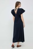Бавовняна сукня Tommy Hilfiger колір синій maxi розкльошена
