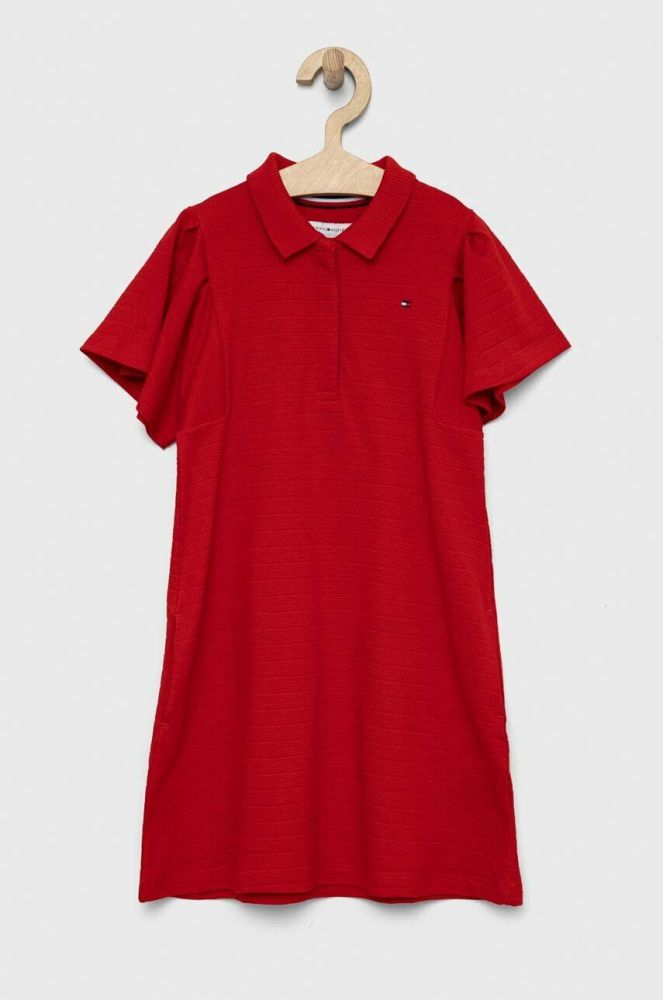 Дитяча сукня Tommy Hilfiger колір червоний mini пряма