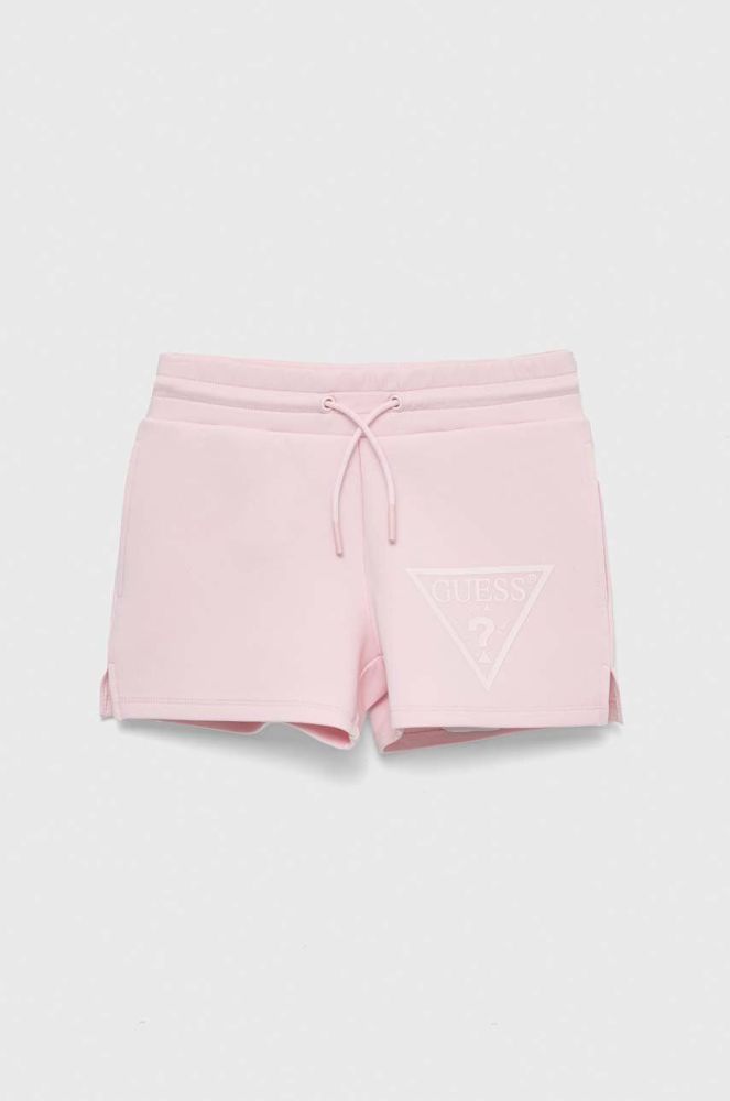Дитячі шорти Guess колір рожевий з принтом (2871063)