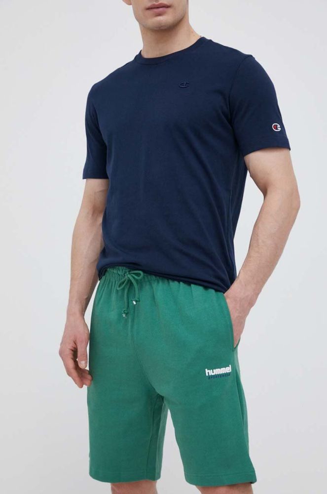 Шорти Hummel чоловічі колір зелений меланж