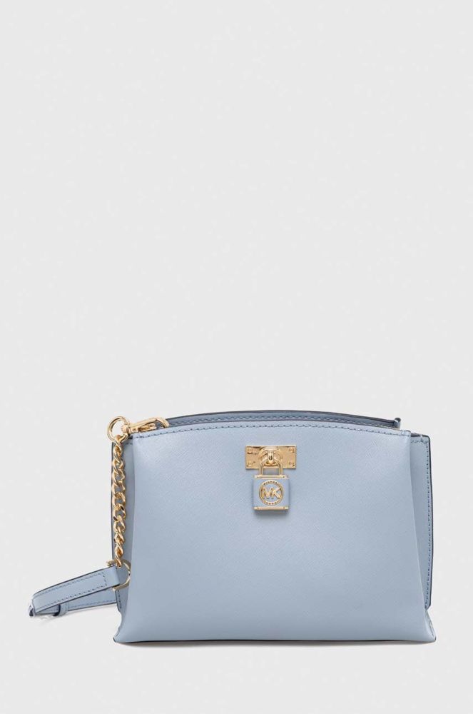Шкіряна сумочка MICHAEL Michael Kors колір блакитний (3065367)