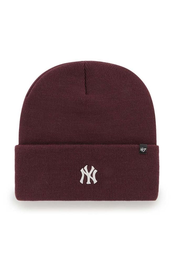 Шапка 47brand Mlb New York Yankees колір бордовий (2810371)